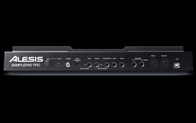 Alesis Sample Pad Pro, an all-in-one 8-pad percussion instrument showcasing its expansive sound library.