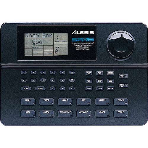 Alesis SR16 drum machine featuring MIDI support and built-in effects