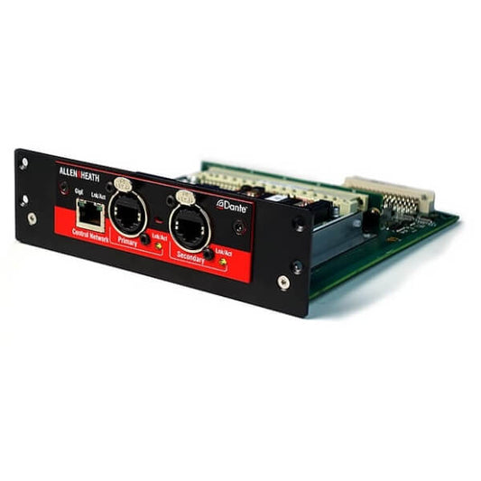 Allen & Heath M-DL-ADAPT-A adapter for legacy audio networking modules, showcasing its design and features.