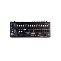 Allen & Heath Qu-16C digital mixer featuring 17 faders, 22 channels, and 12 buses, designed for high-quality audio mixing.