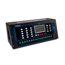 Allen & Heath Qu-Pac rackmountable digital mixer with 38 channels and 24 buses, featuring a sleek design for professional audio mixing.