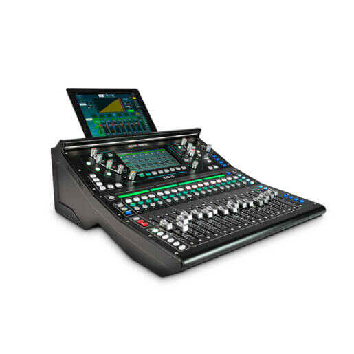Allen & Heath SQ-5 digital mixer featuring 17 faders, designed for 96kHz audio quality with 48 channels and 36 buses.
