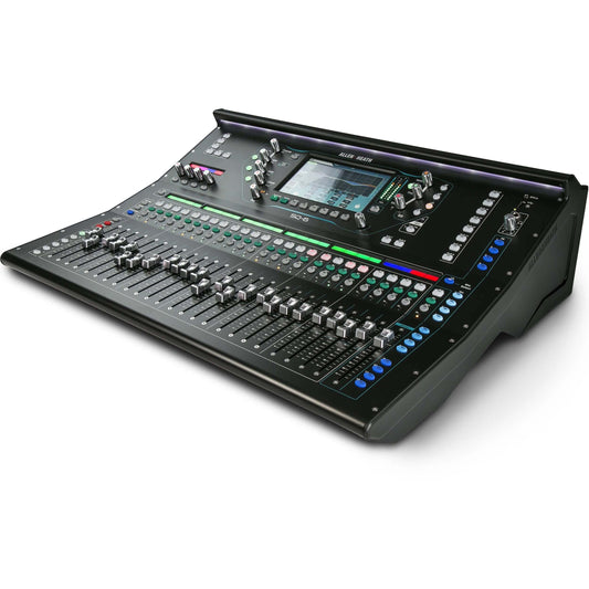 Allen & Heath SQ-6 digital mixer with 25 faders, showcasing its sleek design and advanced features for audio mixing.