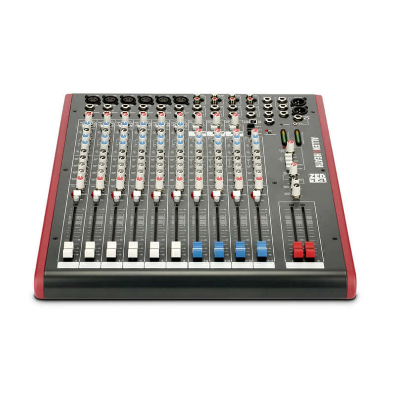 Allen & Heath ZED-14 14 Channel Mixer with USB, featuring 6 mono and 4 stereo channels.