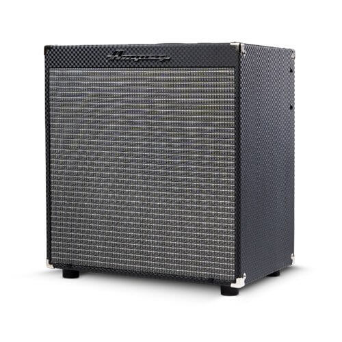 Ampeg Rocket Bass RB-210, a 500-watt bass combo amplifier featuring dual 10-inch speakers.