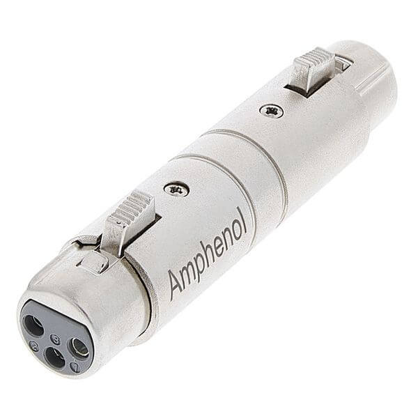 Amphenol AC3F3FW XLR Female to Female Adapter with a Nickel Finish