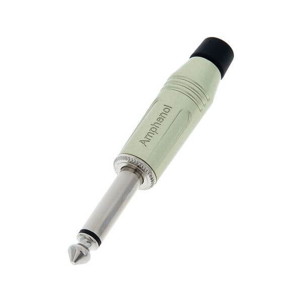 Amphenol ACPM-GN Mono Jack Plug with Diecast Shell - 6.3 mm Mono Connector