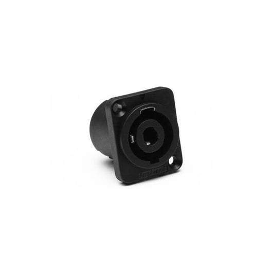 Amphenol 2 Pole Loudspeaker Chassis Mount with D Flange and Solder Tabs, model SP-2-MD BULK.