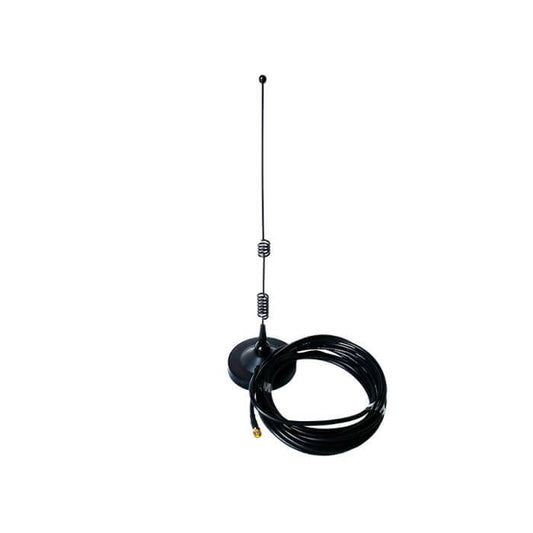 Image of a 6dBi desktop antenna featuring an SMA male connector, designed for enhanced wireless signal reception.