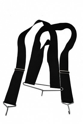 Andante Bass Drum Harness in black, designed for comfort and stability during performances.