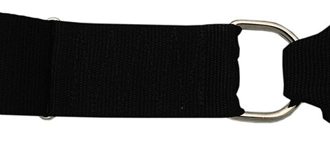 Andante Bass Drum Harness in black color, designed for comfortable and secure drum carrying.
