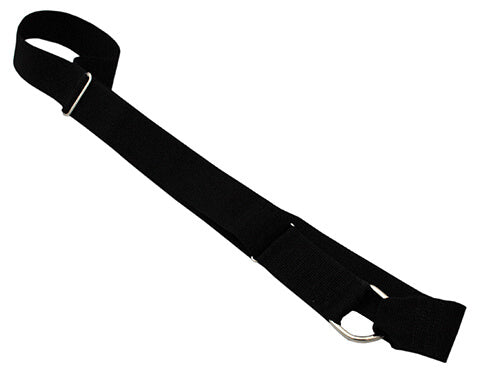 Andante Bass Drum Harness in black, designed for comfort and support during drumming.
