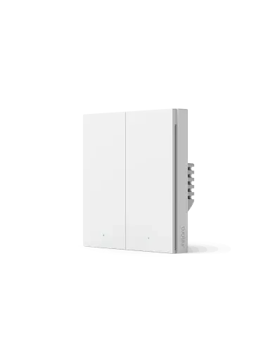 Aqara H1 Smart Wall Switch EU - No Neutral, featuring a double rocker design for smart home control.