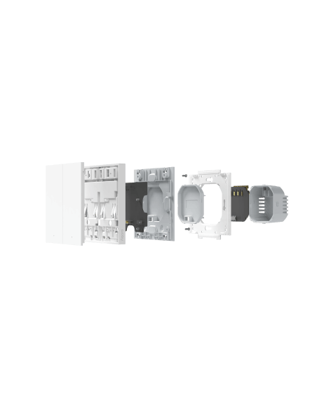 Aqara H1 Smart Wall Switch EU - No Neutral, double rocker design for smart home control.