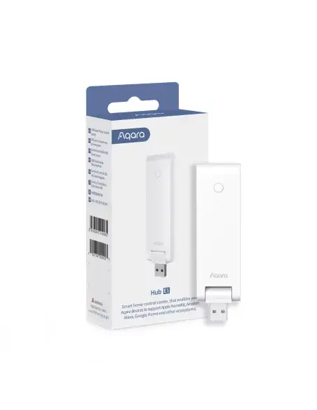 Aqara Hub E1, a smart home controller designed to manage and automate various smart devices in your home.