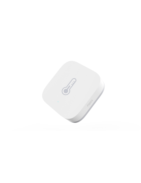 Aqara T1 Temperature and Humidity Sensor for smart monitoring, showcasing its sleek design and functionality.