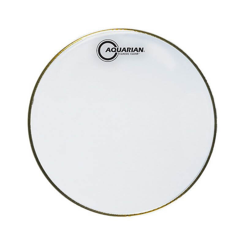 Aquarian 10 inch Classic Clear Drumhead, a versatile and high-quality drumhead designed for optimal sound performance.