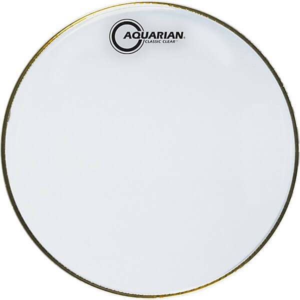 Aquarian 12 inch Classic Clear Drumhead, versatile batter and resonant head for drums.