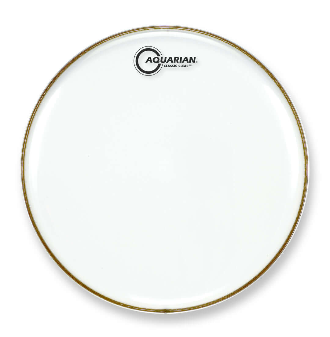 Aquarian 8" Classic Clear Drumhead, a versatile single ply drumhead suitable for both batter and resonant use.
