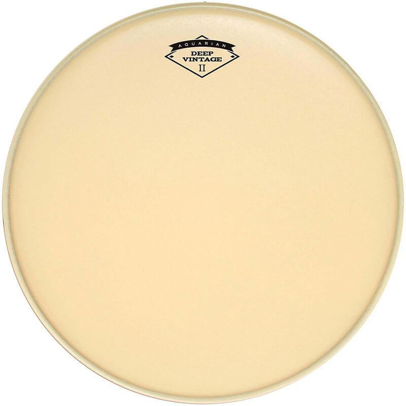 Aquarian 16-inch Deep Vintage II Drumhead showcasing premium quality designed for rich, warm tones.