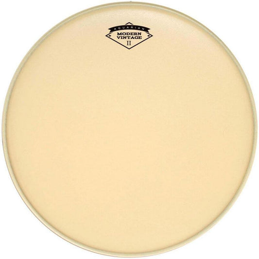 Aquarian 13-inch Modern Vintage II drumhead, featuring a coated two-ply design for enhanced sound quality.