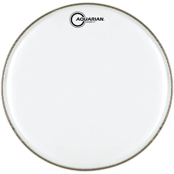 Aquarian 14 inch Super-2 Clear Drumhead designed for superior sound and performance.