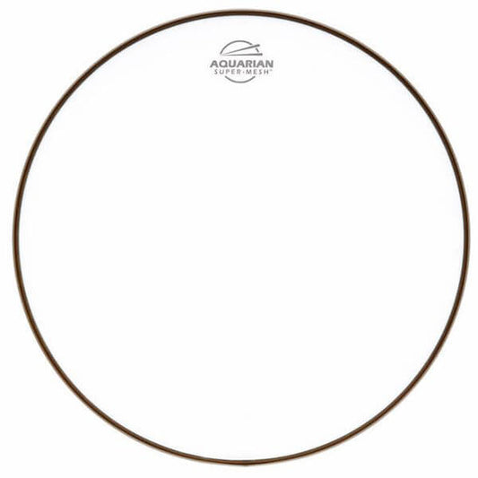 Aquarian 16 inch Super Mesh Drumhead designed for silent practice and compatibility with electronic drum pads.