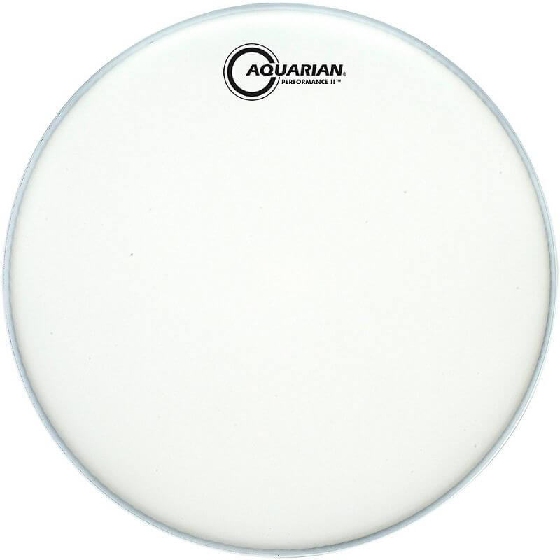 Aquarian 12 inch Performance II Texture Coated Drumhead, a premium two-ply tom head designed for high-quality sound and durability.