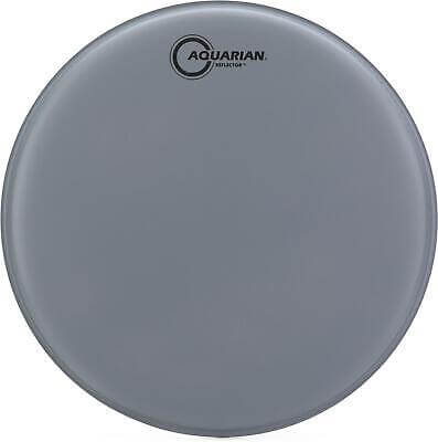 Aquarian 13 inch texture coated reflector snare drumhead showcasing superior articulation and warmth.