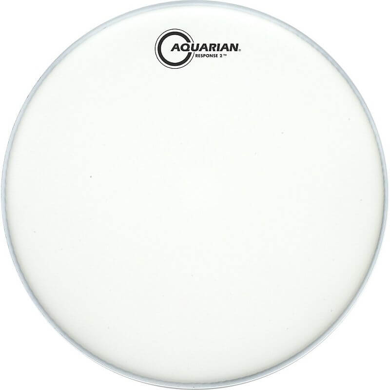 Aquarian 10 inch Texture Coated Response 2 Drumhead showcasing its versatile two-ply design.