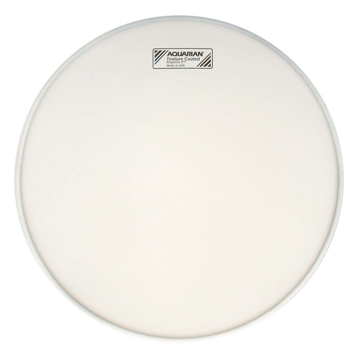 Aquarian Response 2 12-inch texture coated drumhead showcasing its versatile two-ply design.