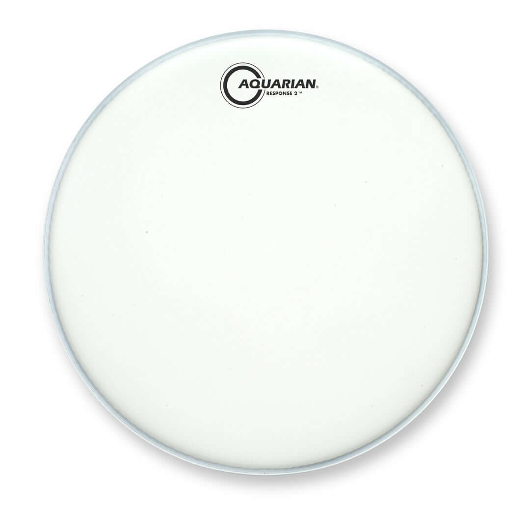 Aquarian 13 inch Texture Coated Response 2 Drumhead, a versatile two-ply drumhead designed for full sound and great attack.