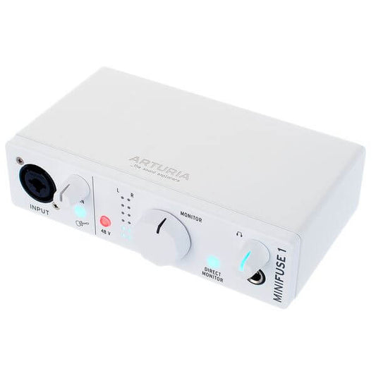 Arturia MiniFuse 1 White compact USB audio interface with USB-C connection