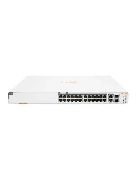 HPE promotional image featuring the ARU-IO-SW196024G-370W product with a free Acconet CAT5-100 cable.