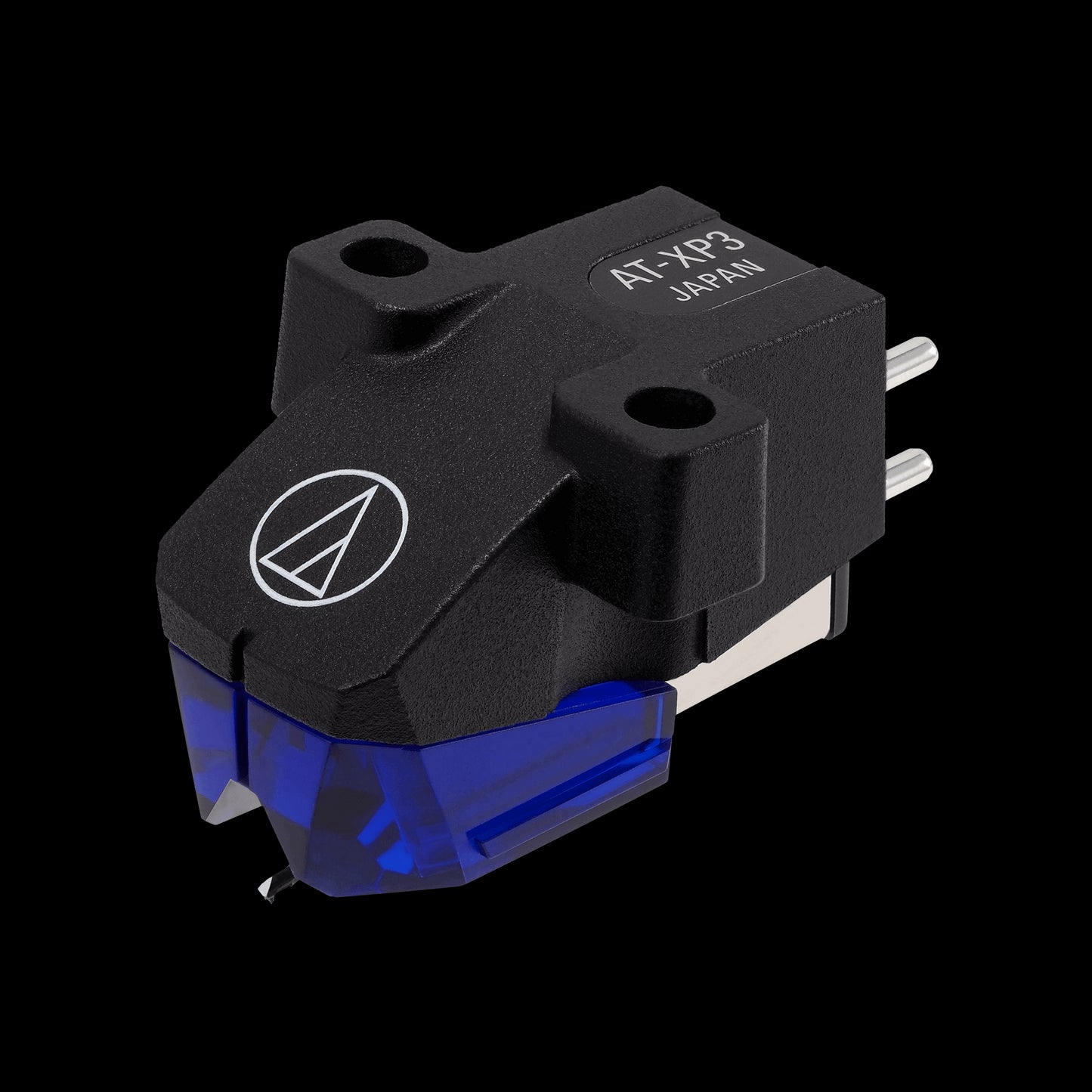 Audio-Technica AT-XP3 Audiophile DJ Cartridge featuring a conical stylus and a carbon fiber-reinforced ABS cantilever.