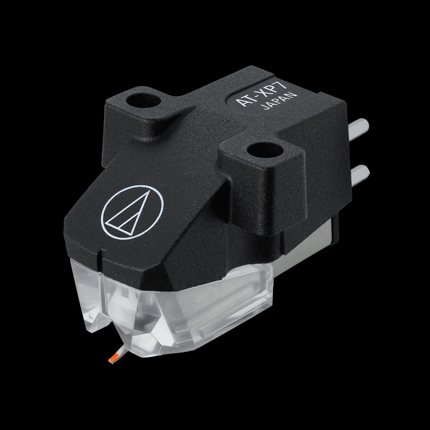 Audio-Technica AT-XP7 Audiophile DJ Cartridge featuring an elliptical stylus and aluminum tapered pipe cantilever.