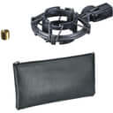 Audio-Technica AT2035 large diaphragm cardioid condenser microphone with accessories.