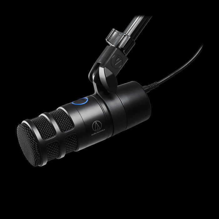 Image of the Audio-Technica AT2040USB USB Dynamic Podcast Microphone, showcasing its design and features.
