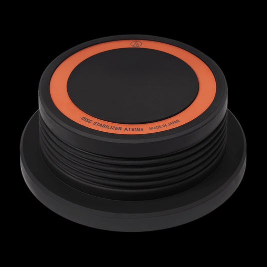 Image of the Audio-Technica AT618A Disc Stabilizer, a device designed to improve playback stability for vinyl records.