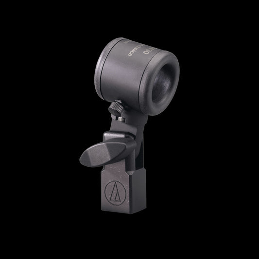 Audio-Technica AT8430 stand clamp designed for AT4033 and AT4050 microphones, showcasing its durable construction and adjustable features.