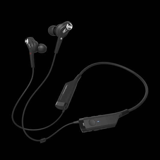 Audio-Technica ATH-ANC40BT Active Noise-Cancelling Wireless In-Ear Headphones displayed on a white background.