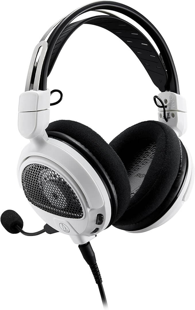 Audio-Technica ATH-GDL3WH open-back high-fidelity gaming headset in white color