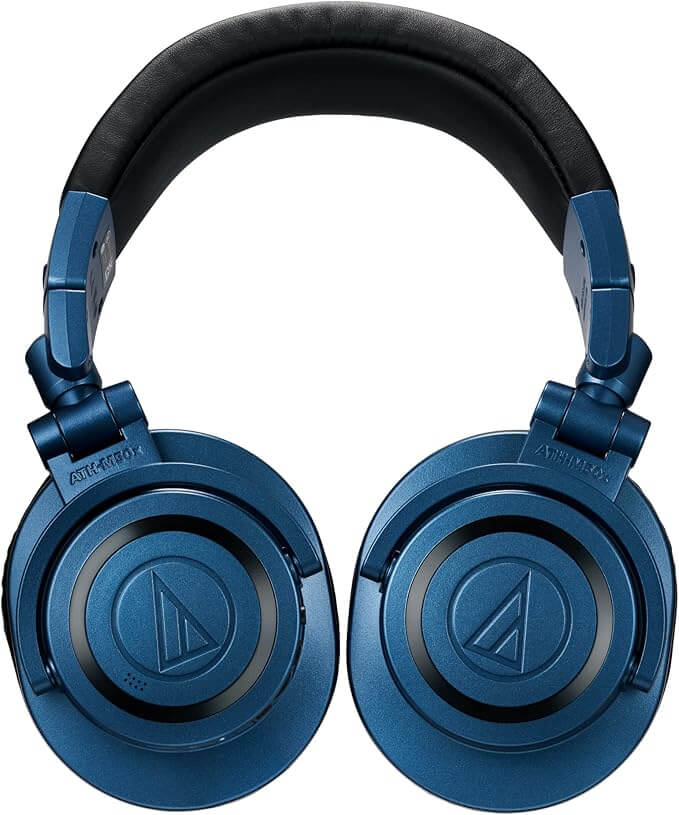 Audio-Technica ATH-M50BT2DS Deep Sea Limited Edition Wireless Studio Monitor Headphones displayed against a neutral background.