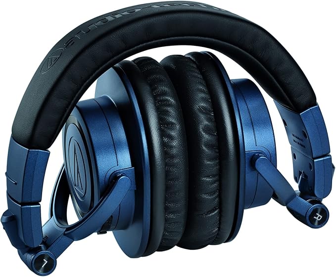 Audio-Technica ATH-M50BT2DS Deep Sea Limited Edition Wireless Studio Monitor Headphones displayed against a neutral background.