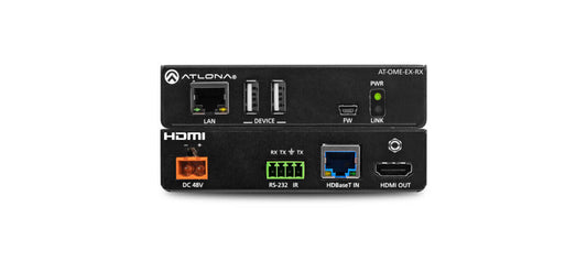 Atlona OME-EX-RX 4K UHD HDMI Over HDBaseT Receiver with USB, Control, and PoE