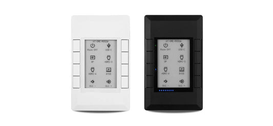 Atlona Velocity 8 Button Keypad Controller (AT-VKP-8E) image showcasing the sleek design and functionality for IP-based control in AV applications.