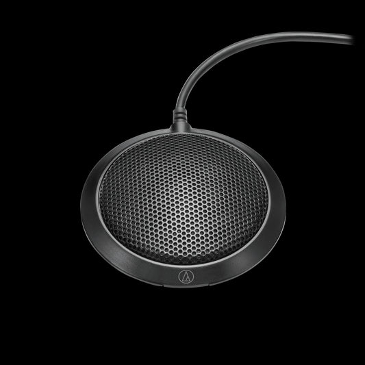 Audio-Technica ATR4697-USB Omnidirectional Condenser Digital Tabletop Microphone designed for meetings and teleconferencing.
