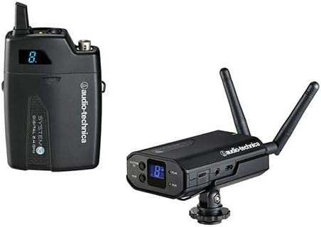Audio-Technica ATW-1701 System 10 Camera-Mount Wireless System with Body-Pack Transmitter displayed on a white background.