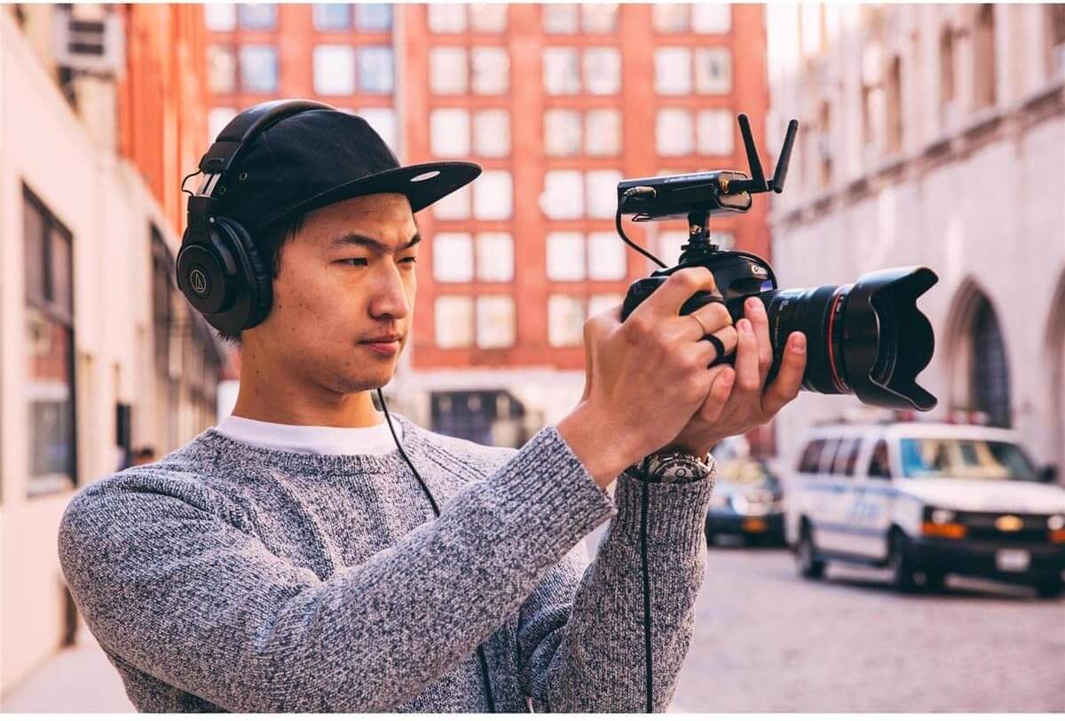 Audio-Technica ATW-1701 System 10 Camera-Mount Wireless System with Body-Pack Transmitter displayed in a detailed image.