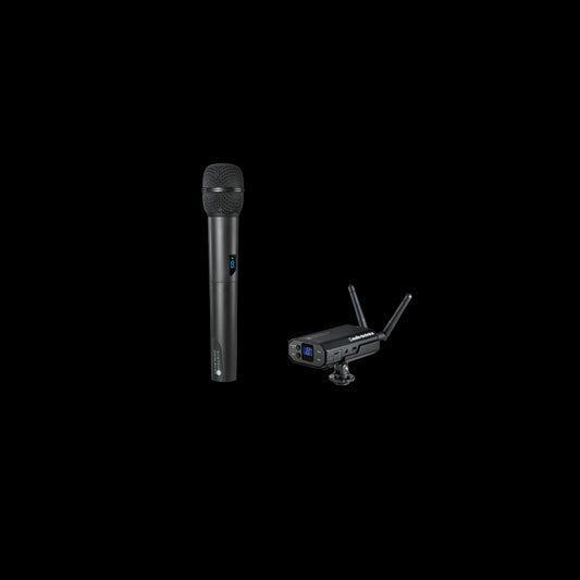 Audio-Technica ATW-1702 System 10 Camera-Mount Wireless System featuring ATW-T1002 Handheld Transmitter and Receiver.
